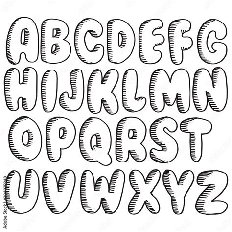 Vetor De Element Design Vector Hand Drawn Doodle Font Set Of Sketch