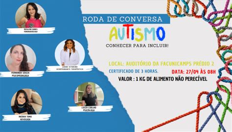 Roda De Conversa Autismo Conhecer Para Incluir Em Goi Nia Sympla