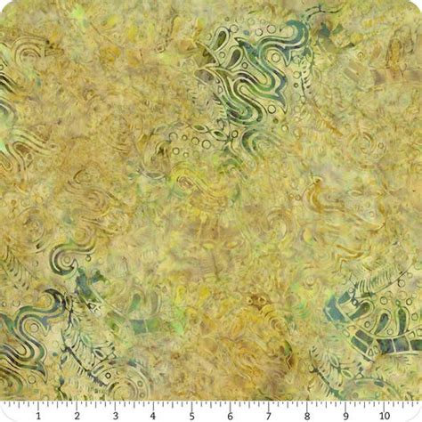 Windsong Tonga Batiks Ginger Florals And Vine Leaves Yardage Sku