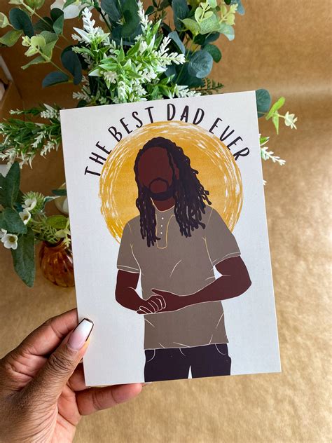 Locs Dad Black Fathers Day Card Best Dad Ever Dreadlocks