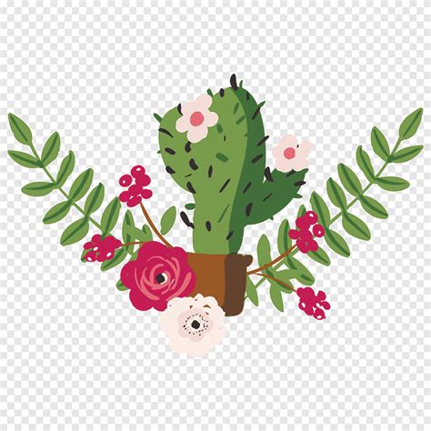 Cactus Em Vaso Desenho Planta Pintado M O Flores Png Pngegg