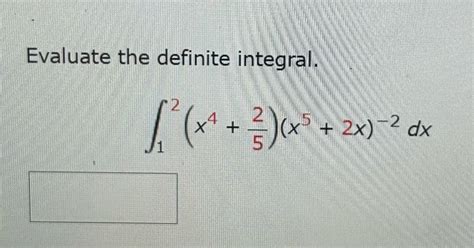 Answered Evaluate The Definite Integral ₁²₁ Bartleby