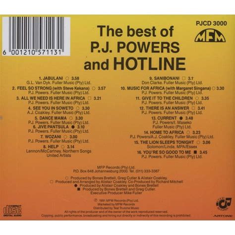 The Best Of PJ Powers & Hotline (CD): P.J. Powers, Hotline | Music ...