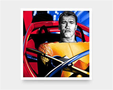 The Running Man Arnold Schwarzenegger Art Print Limited Etsy