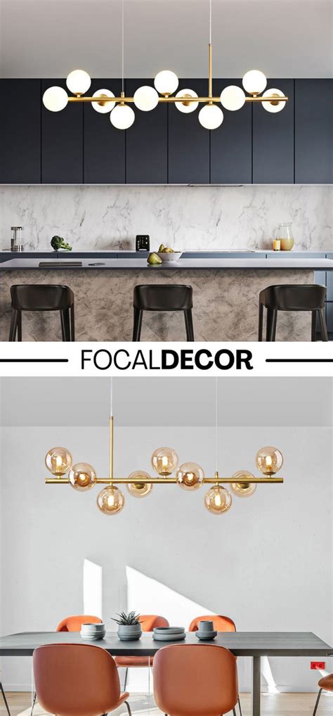 Hampton Modern Horizontal Chandelier By Focal Decor Kitchen Design