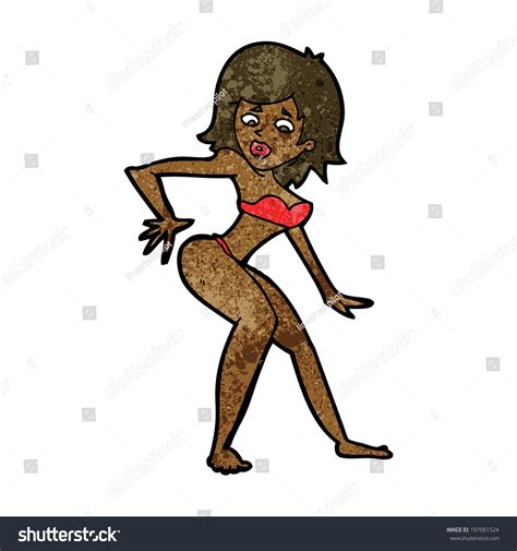 Cartoon Woman Bikini Stock Vector Royalty Free Shutterstock
