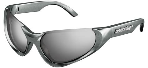 Balenciaga Bb0202s Sunglasses Silver Silver Mirror Tortoiseblack