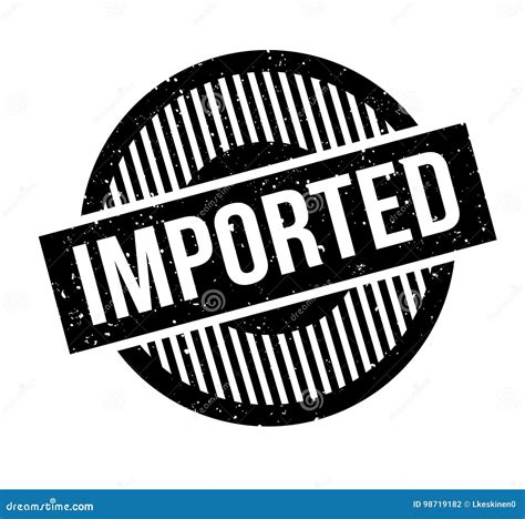 Imported Rubber Stamp Stock Vector Illustration Of Heading 98719182