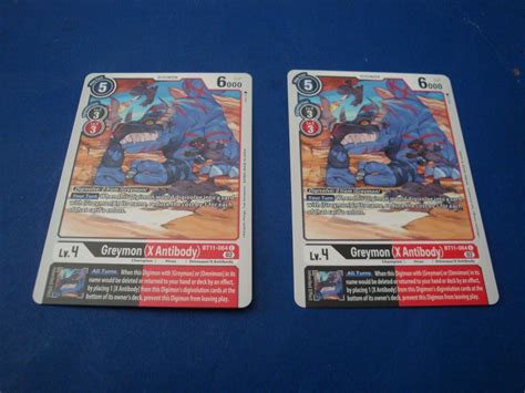 Digimon Greymon X Antibody BT11 064 C X 2 Dimensional Phase NM M EBay