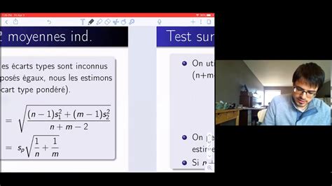 Statsprojet Chapitre Vid O Exemple De Test D Hypoth Se Sur Deux