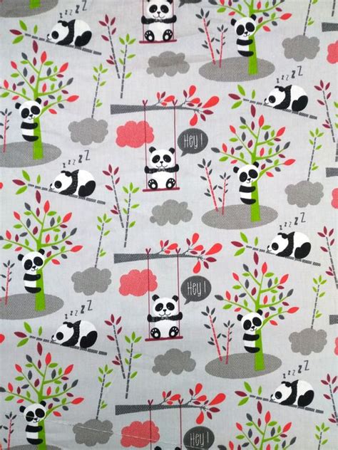 Tissu Enfants Les Pandas Tissu En Grande Largeur Cm Tissus