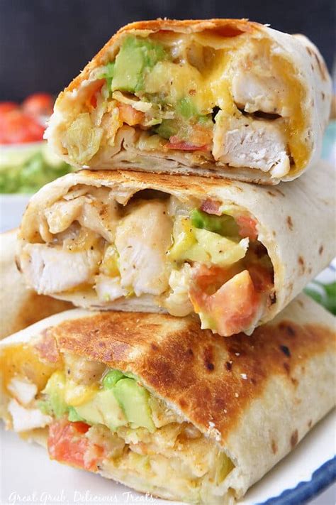 Chipotle Ranch Grilled Chicken Burrito Great Grub Delicious Treats