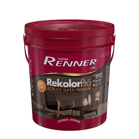 Tinta Rekolor Pro Acr Lico Fosco Branco L