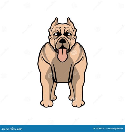 Vector De Dibujos Animados Para Perros Pitbull Ilustración del Vector