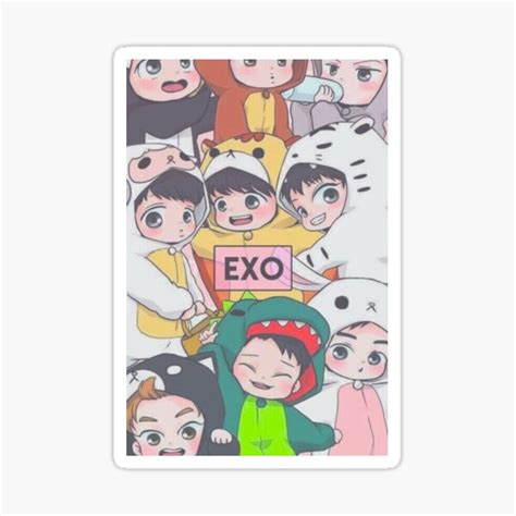 "EXO Chibi" Sticker for Sale by MissBangtan | Redbubble