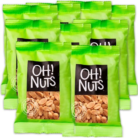 Roasted Salted Peanuts Snack Packs - 12CT Box • Oh! Nuts®