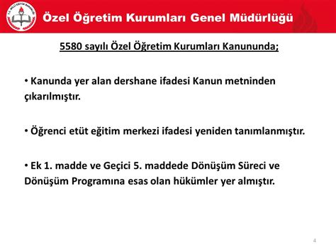 Özel Öğretim Kurumları Genel Müdürlüğü ppt indir