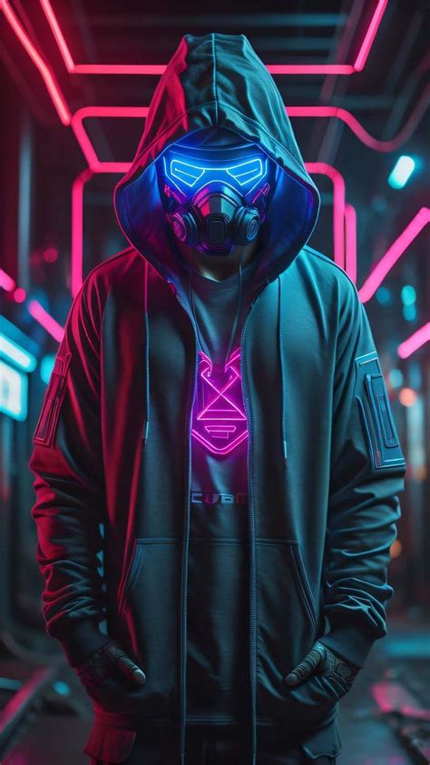 Neon Mask Hoodie iPhone Wallpaper 4K - iPhone Wallpapers : iPhone ...