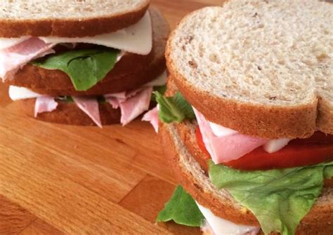 Sándwich De Jamón Queso Y Lechuga Receta De María Alicia Cookpad