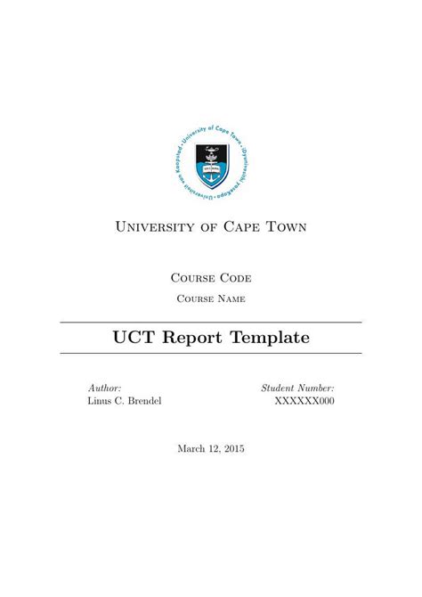 Latex Project Report Template