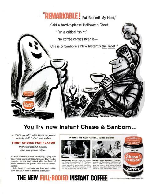 Vintage Halloween Ad Chase Sanborn Instant Coffee Vintage