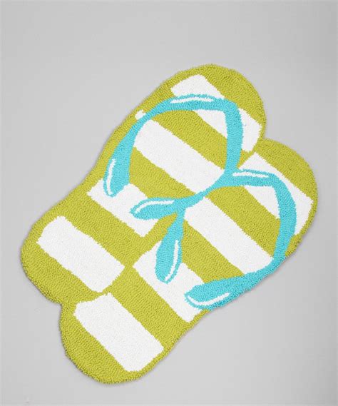 Dei Green Stripe Flip Flop Rug Striped Flip Flops Green Stripes