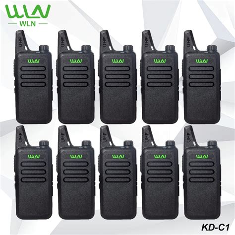 10 PCS WLN KD C1 5W 16 Channel UHF 400 470MHz Two Way Walkie Talkie