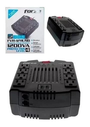 Regulador Voltaje Forza 1200va 600w 8 Salidas Usb rj45 Envío gratis