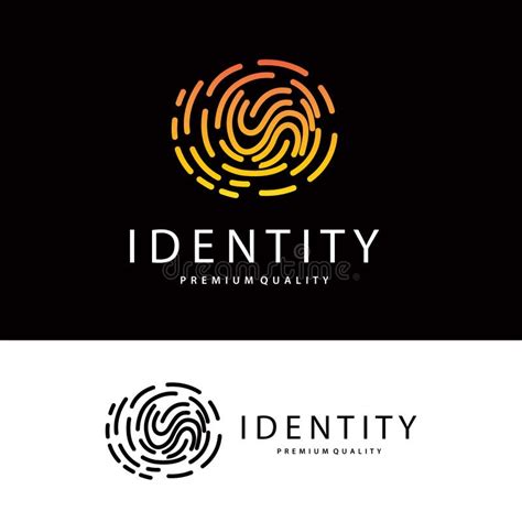 Premium Fingerprint Logo Human Identity Design Simple Line Model