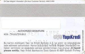 Bank Card World Card Yapi Kredi Bankasi Türkiye Turkey Col TR VI 0054