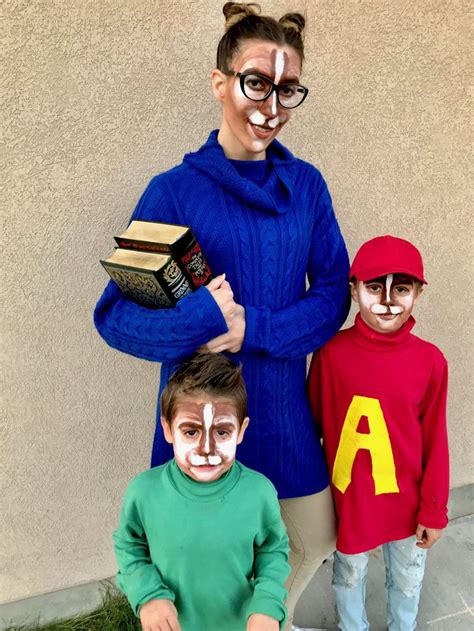 Alvin and the chipmunks. Family Halloween costume. | Family halloween ...