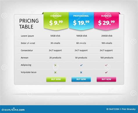 Table Template Schedule Table 3d Table Business Table Brochure