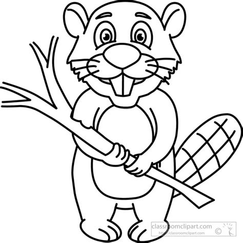 Beaver Outline Drawing at GetDrawings | Free download