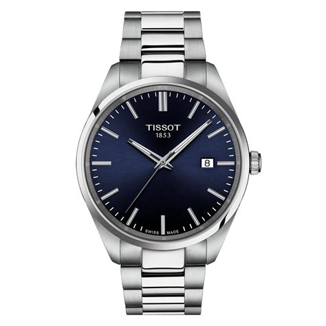 Reloj Tissot PR100 Classic Esfera Azul Brazalete Acero T1504101104100