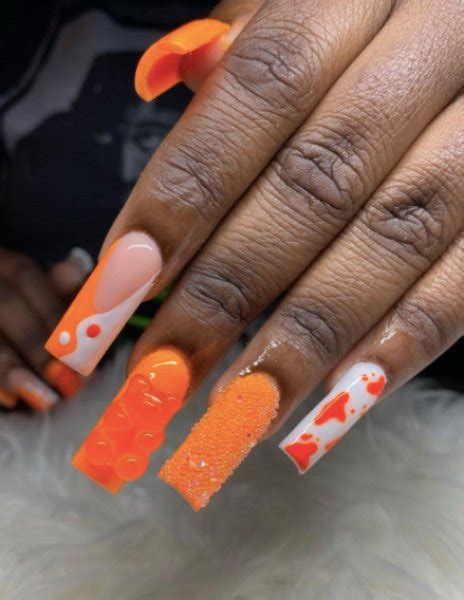 Neon Orange Ombre Nails Get Ready To Glow With This Sizzling Trend