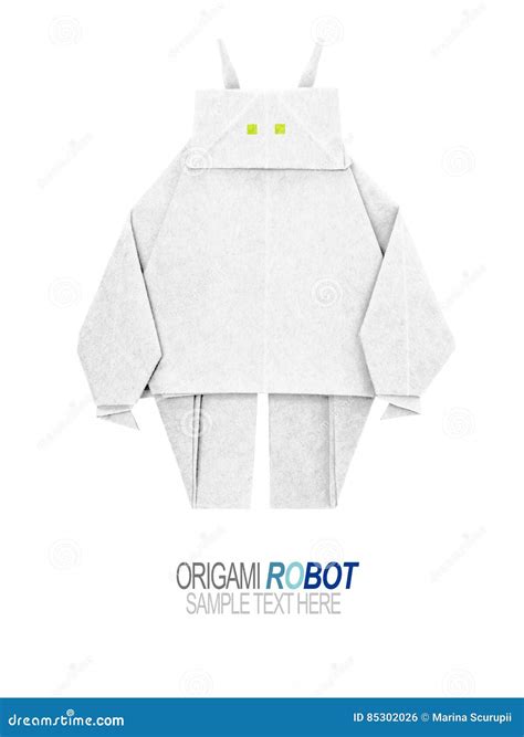 Paper origami robot stock photo. Image of conversation - 85302026