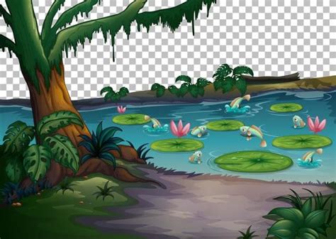 Pond Background Vector Art, Icons, and Graphics for Free Download