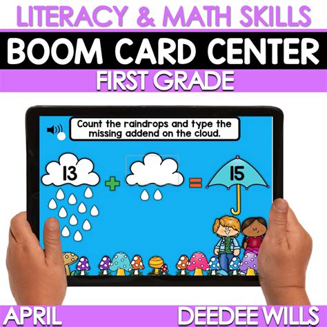 Boom Cards For First Grade April Bundle Mrs Wills Kindergarten