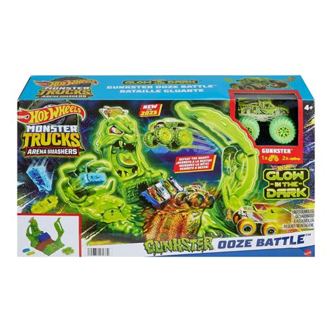 Hot Wheels Monster Trucks Arena World Gunkster Ooze Battle Sludge Monster Mash Smashers