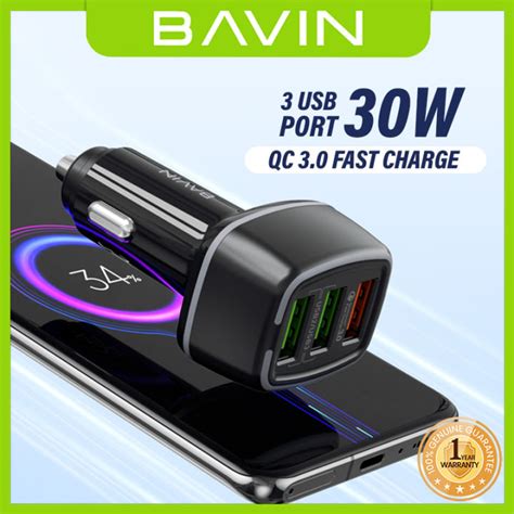 Bavin Pc Car Charger Multiple Ports W W Ultra Fast Charging