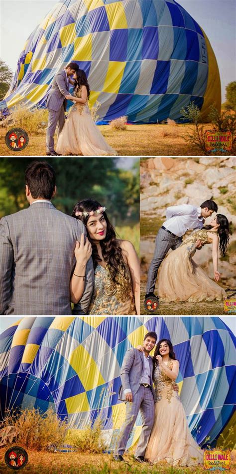 Hot Air Balloon Pre Wedding PhotoShoot A One Of Its Kind Weddingplz Blog