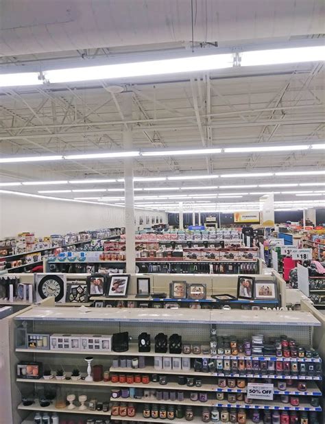 Big Lots 2018 Retail Discount Store Interior Top View Over Aisles