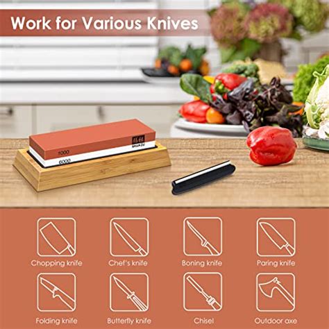 Sharpening Stone Whetstone Knife Sharpening Kit SHAN ZU Premium 2 Side