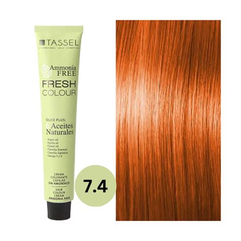 Vopsea De Par Fara Amoniac Fresh Color Tassel Nr 7 4 Blond Mediu Cupru