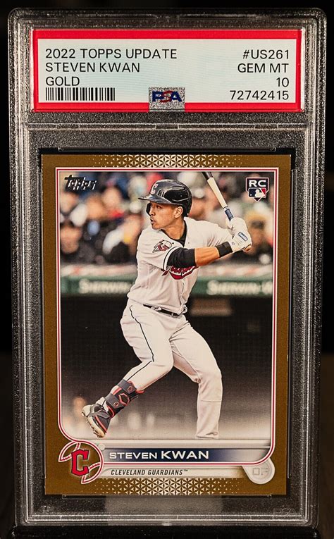 72742415 Steven Kwan 2022 Topps Update US261 Gold Rookie RC 265 2022