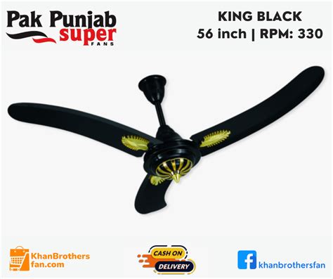 Pak Punjab Ceiling Fan Model King Size 56 Inch Rpm 330 Made In