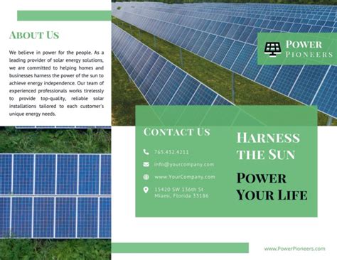 Solar Energy Brochure Template Free Printable Templates Your Go To