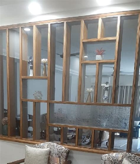 Wooden Brown Oak Wood Window Partition Panels Polished At Rs