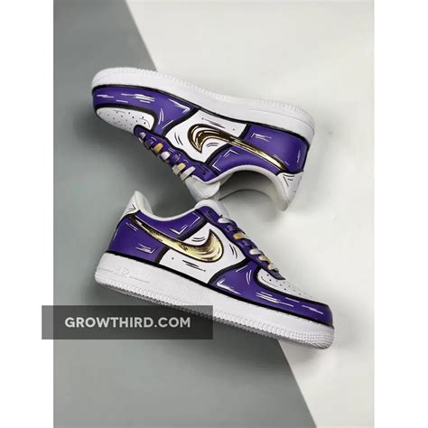 Custom Nike Air Force 1 Low Lakers Purple White Custom Lakers Air Force 1 Growthird