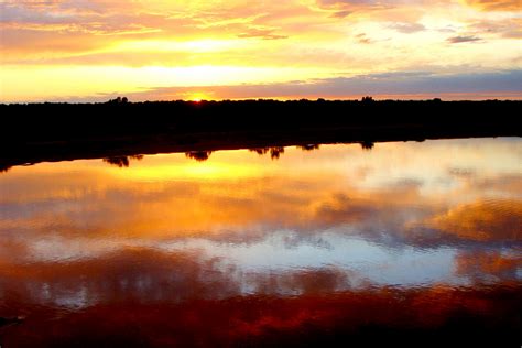 Wallpaper Sunlight Landscape Sunset Sea Water Reflection Clouds